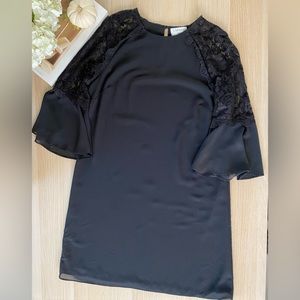 Lace cutout shoulder dress